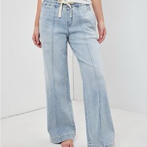 UpWest High Waisted All Day Pull On Wide Leg Denim (M)